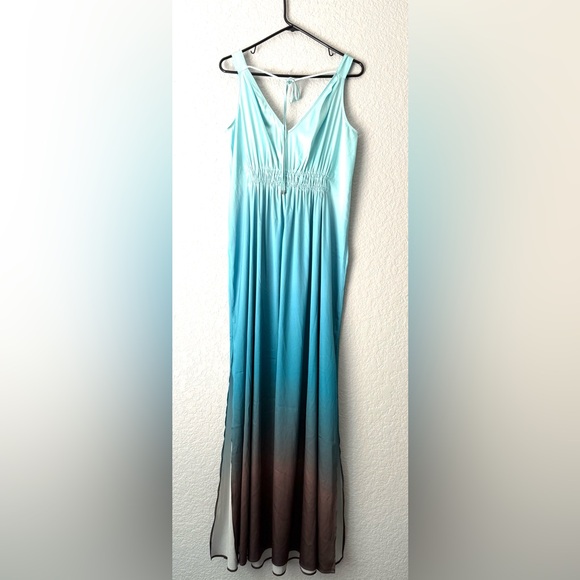 White House Black Market Women’s Dress Ocean ombre Expreso Size M - Picture 4 of 12